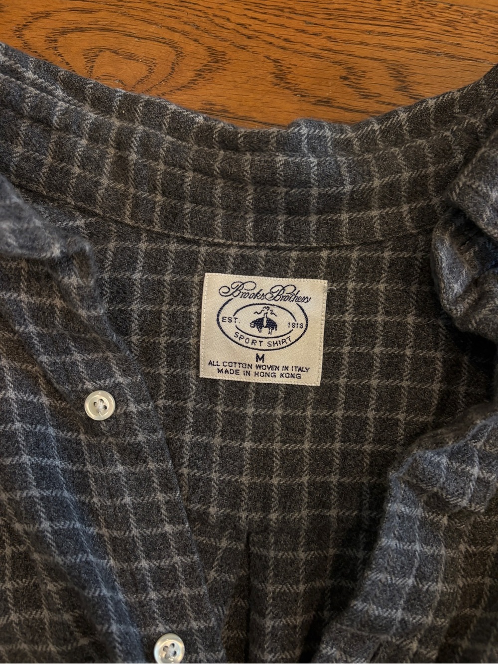 Max Cracks Dark Grey Plaid Button-Up